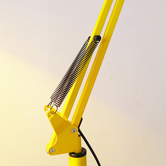 Scandinavian swivel arm floor lamp, detail view